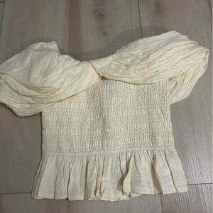 Sea New York Cream Off-Shoulder Blouse size s